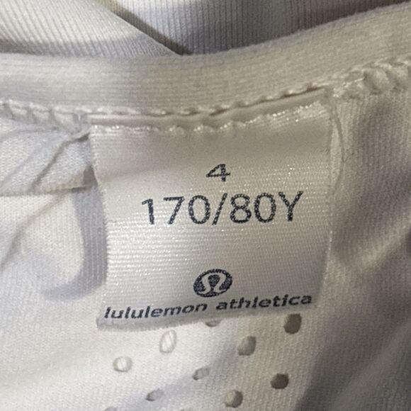 Lululemon Smooth Stride Top Mesh Long Sleeves Running Stretch White Women's 4 - Picture 13 of 13